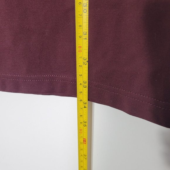 Kenar Women Burgundy 3/4 Sleeve V-Neck Back Zipper Mini Sheath Dress Office Sz 2 - Picture 12 of 14